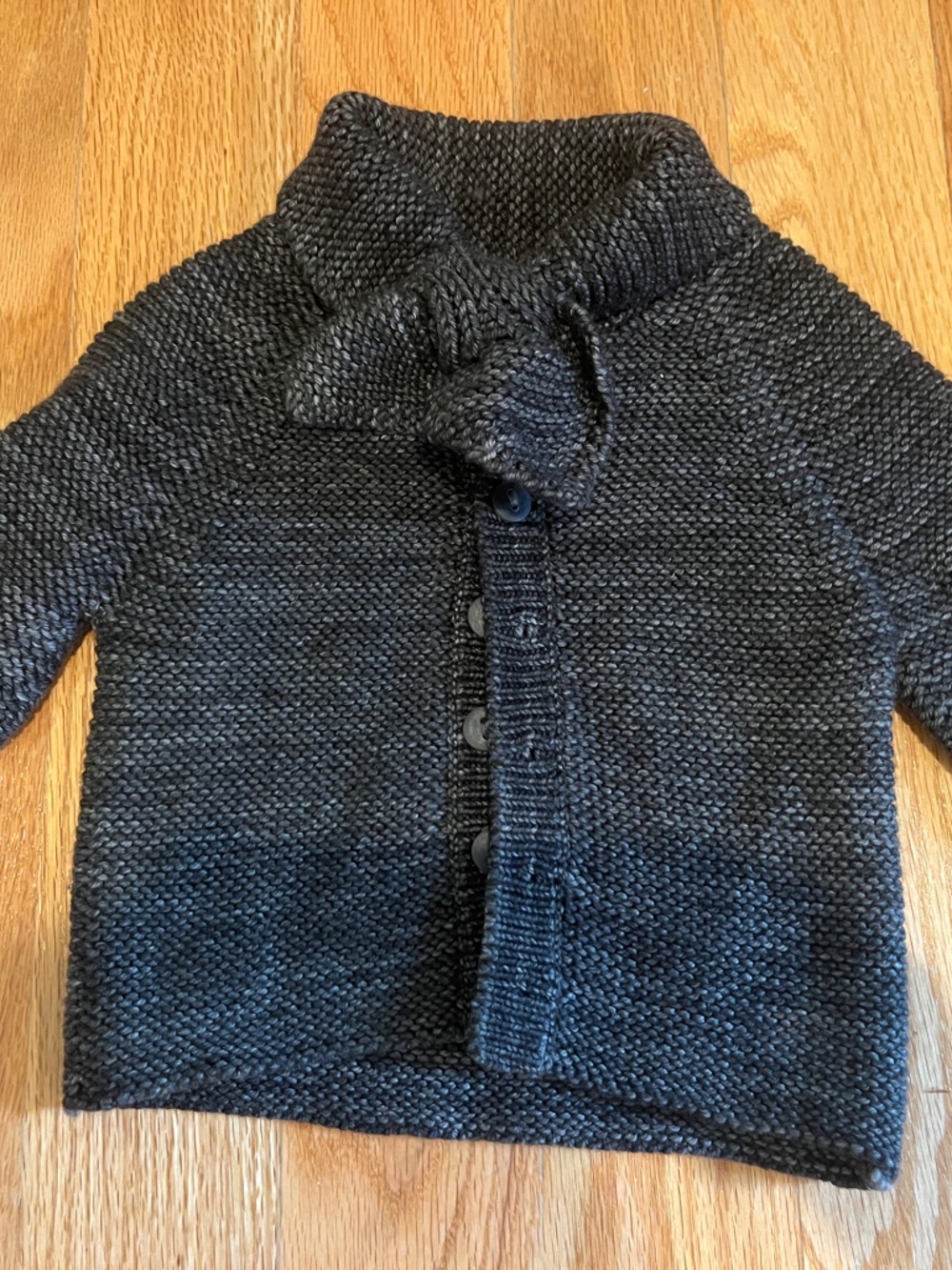 Misha & puff merino gray cardigan 12-18 months